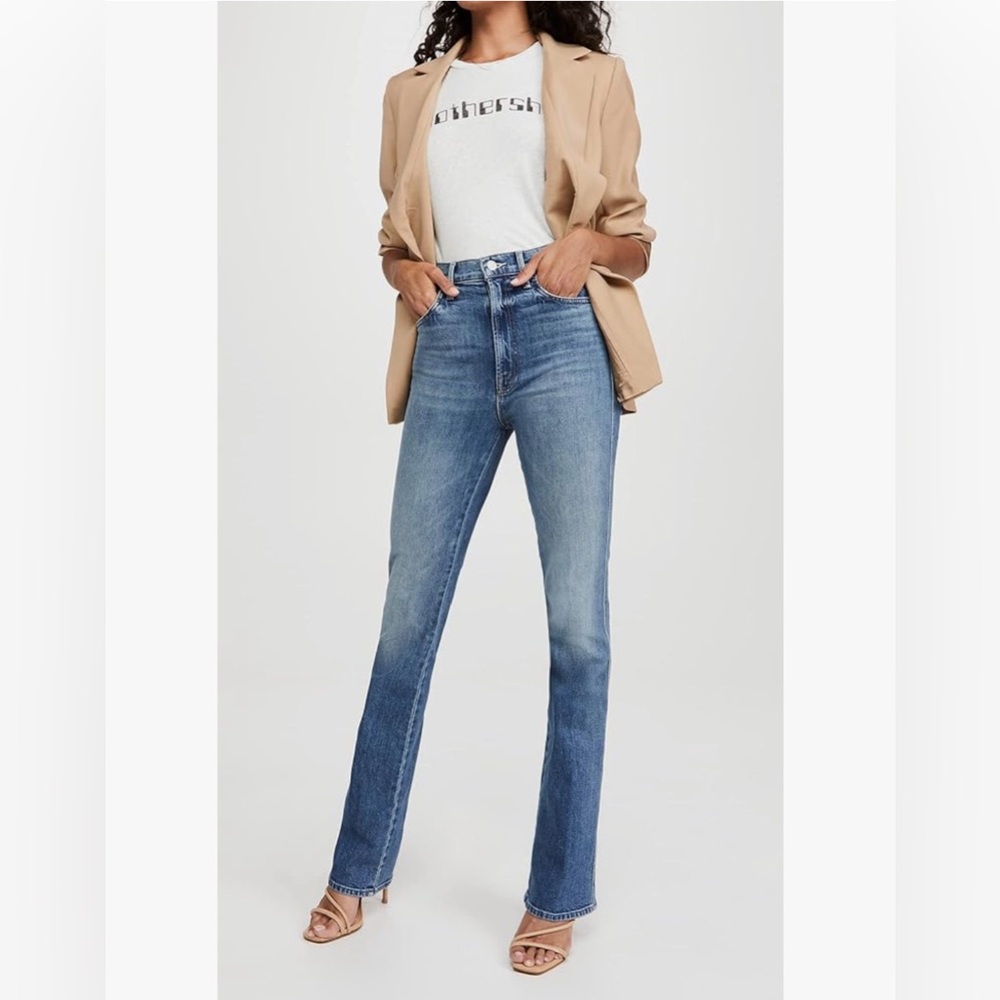 Mother High Waisted Smokin’ Double Heel size 26 light wash